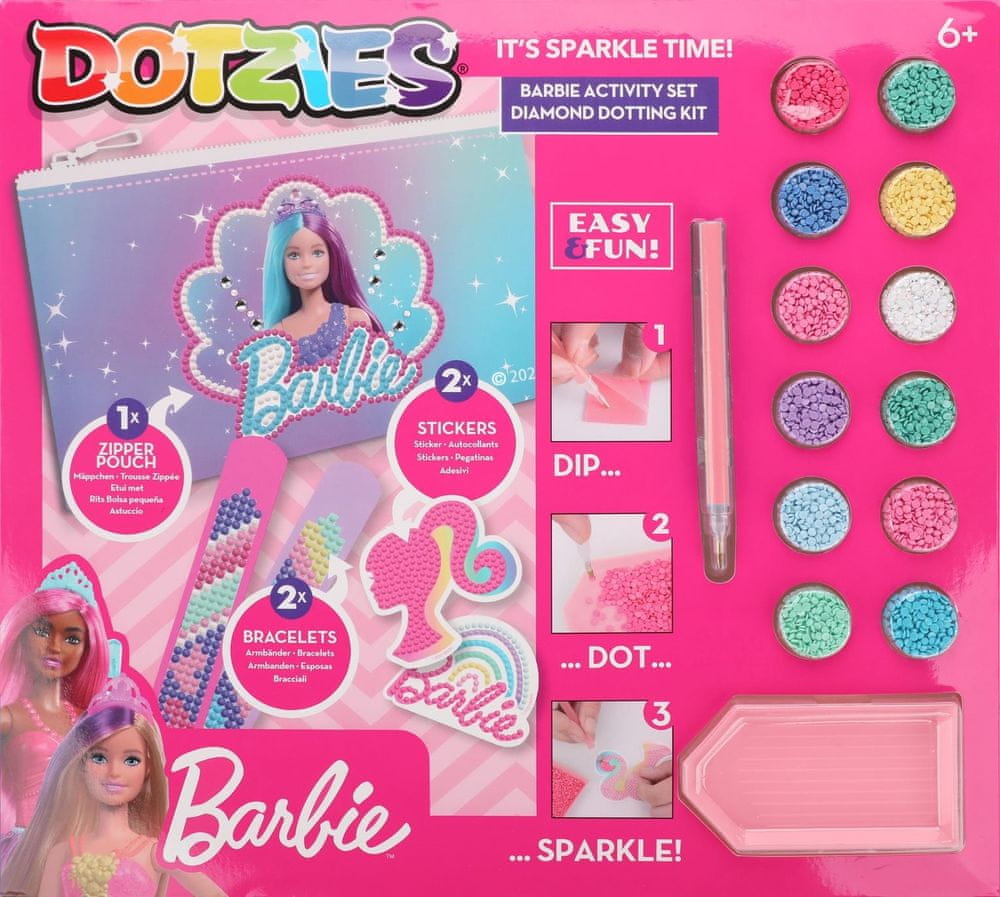 Levně DIAMOND DOTZ DOTZIES Velká sada Barbie