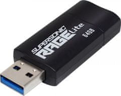Patriot Supersonic Rage Lite 64GB / USB 3.2 Gen 1 / černá