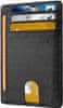 Černá pánská kožená peněženka, ochrana RFID, horizontální, elegantní, karty, 10,5x7,9x1,5 cm