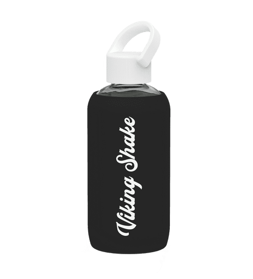 EcoViking Lahev na vodu skleněná 420 ml silikonový obal Black