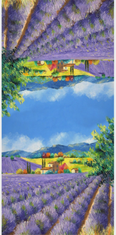 Bavlissimo Šála viskóza a kačmír 180 x 70 cm s obrazem levandulové pole