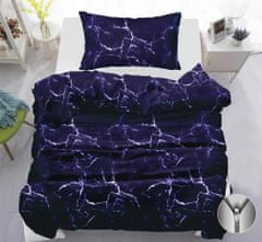 Bavlissimo 2-dílné povlečení abstrakce bavlna fialová 140x200 na jednu postel