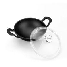 Lava Litinový wok 16 cm - černý matný