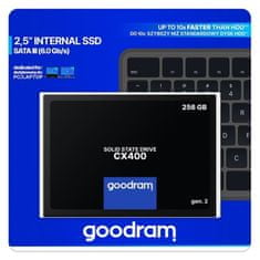GoodRam SSD 256GB CX400 SATA III interní disk 2.5" GEN2, Solid State Drive