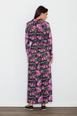 Figl Dámské maxi šaty Anghallo M567 černo-fialová M
