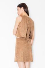 Figl Dámské mini šaty Elizase M461 hnědá L