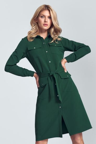 Figl Dámské košilové šaty Astonnan M706 zelená