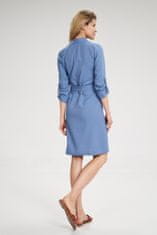 Figl Dámské košilové šaty Aramour M701 nebesky modrá L