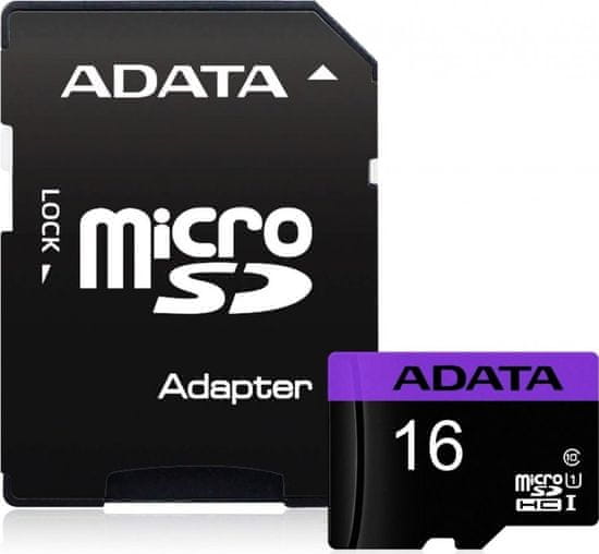 Adata Adata/micro SDHC/16GB/50MBps/UHS-I U1 / Class 10/+ Adaptér