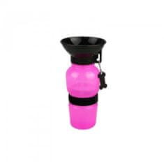 Pronett XJ3325 Cestovní láhev pro psy s miskou 500 ml růžová