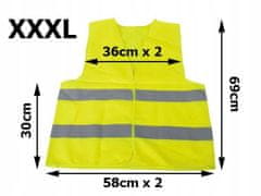Verk Reflexní vesta žlutá 3XL