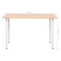 Vidaxl Jídelní stůl 120 x 60 x 73 cm barva dub a bílý