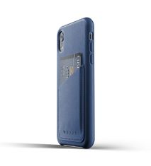 Mujjo MUJJO Full Leather Wallet Case pro iPhone XR - modrý