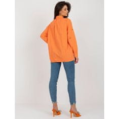 Factoryprice Dámské tričko s límečkem oversize TICHA oranžové TO-KS-7121.05P_398230 S