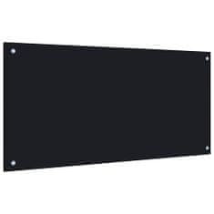 Vidaxl Kuchyňský panel černý 100 x 50 cm tvrzené sklo