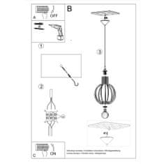 Sollux Závěsné svítidlo ARANCIA přírodní dřevo 1xE27 60W Sollux Lighting