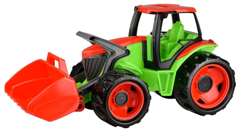 Levně LENA Traktor se lžící zelenočervený