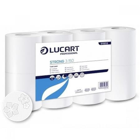 Lucart Professional Toaletní papír "Strong 3,150", bílá, 3 vrstvy, malá role, 8 rolí, 811B59J