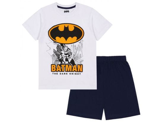 sarcia.eu Batman Chlapecké pyžamo s krátkým rukávem v bílé a tmavě modré barvě, letní pyžamo