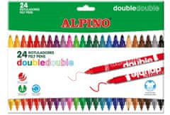 Alpino Balení 24 barevných fixů Double double