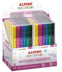 Alpino Balení se 6 kovovými obrysovými fixy Color Experiences barevným okrajem.