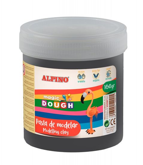 Alpino Modelovací pasta Magic Dough 160 gr. černá