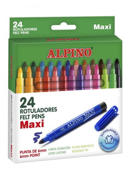 Alpino Balení 24 barevných fixů Maxi