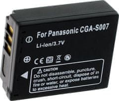 TRX baterie Panasonic/ 1000 mAh/ pro CGA S007E/ DMW-BCD10/ CGR-S007/ DMWBCD10/ CGA-S007A/1B/ CGA-S007/1B/ neoriginální
