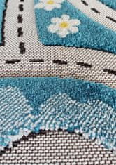 4sleep Dětský kusový koberec COLOR KIDS 02 modrý 100x150 Dětský motiv Do 0,9cm COLOR KIDS 20/20/100 Modrá