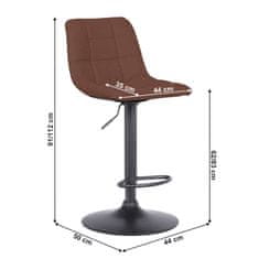 ATAN Barová židle LAHELA - hnědá/černá
