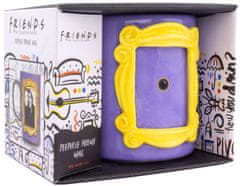 CurePink Keramický 3D hrnek Friends|Přátelé: Rámeček - kukátko (objem 330 ml)