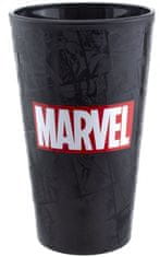 CurePink Sklenice Marvel: Logo (objem 400 ml)