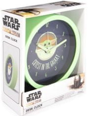 CurePink Stolní hodiny Star Wars|Hvězdné Války|The Mandalorian: Baby Yoda (průměr 12 cm)