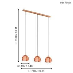 Eglo EGLO Závěsné svítidlo ROCAMAR 94591
