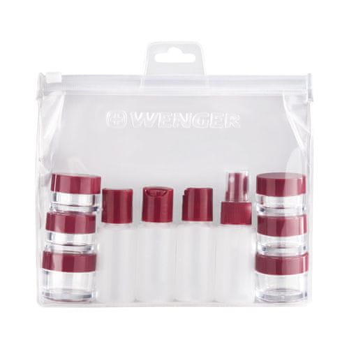 cestovní taštička lahvičky objem 30 ml objem 15 ml objem 7,4 ml Wenger Travel Bottle Set průhledná barva