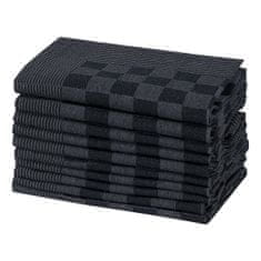 Greatstore Kuchyňské utěrky 50 ks černé a šedé 50 x 70 cm bavlna