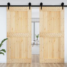 Greatstore Dveře 100 x 210 cm masivní borové dřevo
