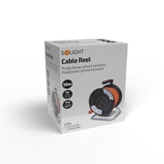 Solight  Prodlužovací kabel na bubnu - 4 zásuvky, 50m, 3 x 1,5mm, IP20, oranžový