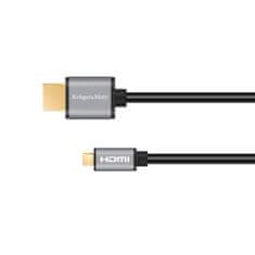 Krüger&Matz Kabel HDMI - micro HDMI 1,8m Kruger & Matz Basic šedá KM1238