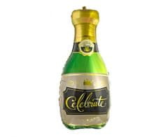Balón foliový Láhev šampaňského - Champagne - Silvestr - Happy New Year