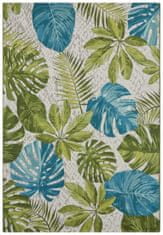 Hanse Home Kusový koberec Flair 105617 Tropical Leaves Turqouise Green – na ven i na doma 80x165