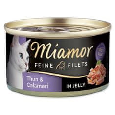 Finnern Konzerva MIAMOR Feine Filets tuňák + kalamáry v želé, 100 g