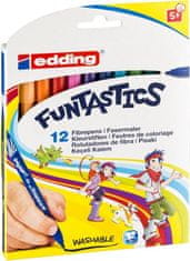 Edding Dětské fixy Funtastics 15, sada 12 barev pro větší děti