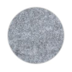 Kela 4 plstěné podložky Kela Alia, prům. 10 cm, světle šedá