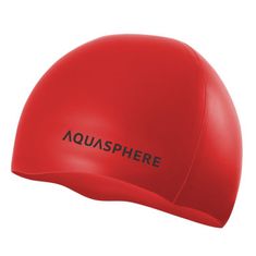 Aqua Sphere plavecká čepice PLAIN SILICONE CAP - červená/černá