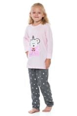 Moraj Dívčí pyžamo Winter růžové s medvídkem růžová 140