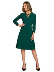 Stylove Dámské šaty s vázaným výstřihem S325 zelené - Stylove M