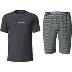 Calvin Klein Pánský pyžamový set NM2183E C7I tm.modro/zelený - Calvin Klein L