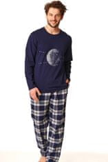 Key Pánské pyžamo MNS 863 B22 3XL-4XL tmavě modrá 4XL