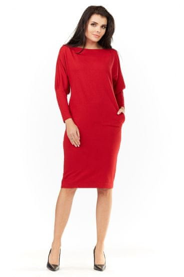 Awama Dámské šaty model 109818 červené - Awama